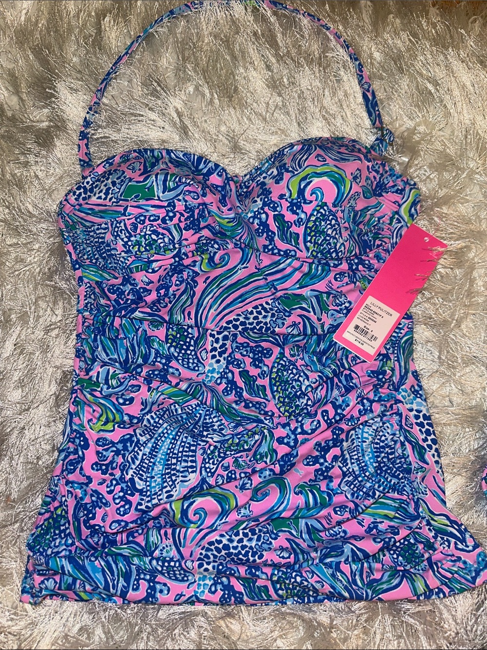 Lilly Pulitzer women’s tankini Swimsuit - Pink, Blue & Green Tropical Print
NWT - Picture 2 of 4